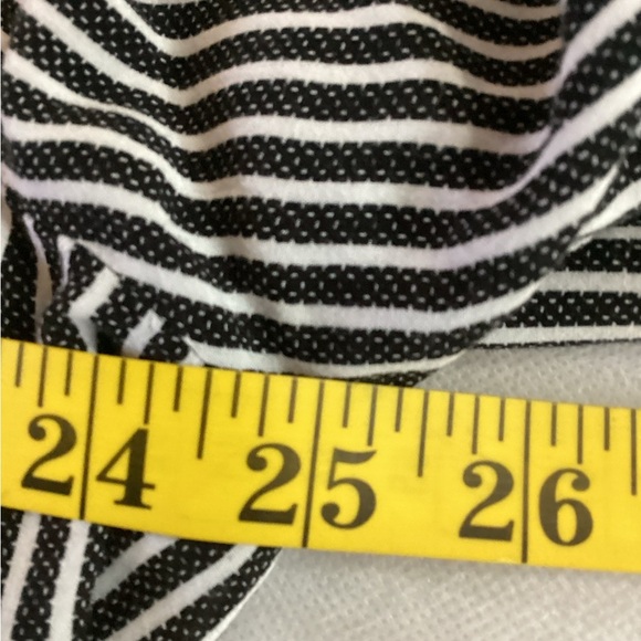 Fred David Black and White Striped Blouse, Plus Size 2X - Picture 7 of 7